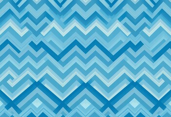 Seamless abstract zigzag ornament in blue and white shades  , cool, graphic