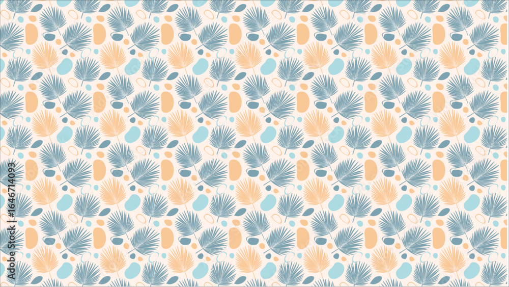 Poster a contemporary seamless background with non-representational organic blobs and curves that evoke a t