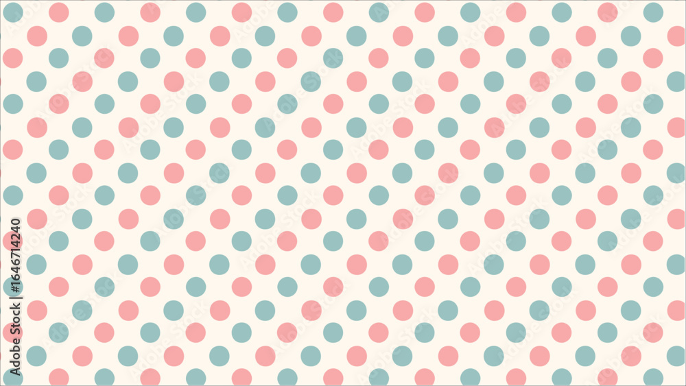 Poster a soft and charming repeatable background with a simple polka dot design in a pastel color palette o