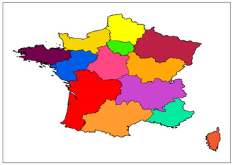 Paris Map Color Edition 5– Detailed France Urban Layout for Travel Prints, Modern Home Decor, and Digital Wall Art