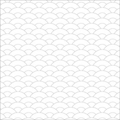 Black and white scallop pattern seamless background