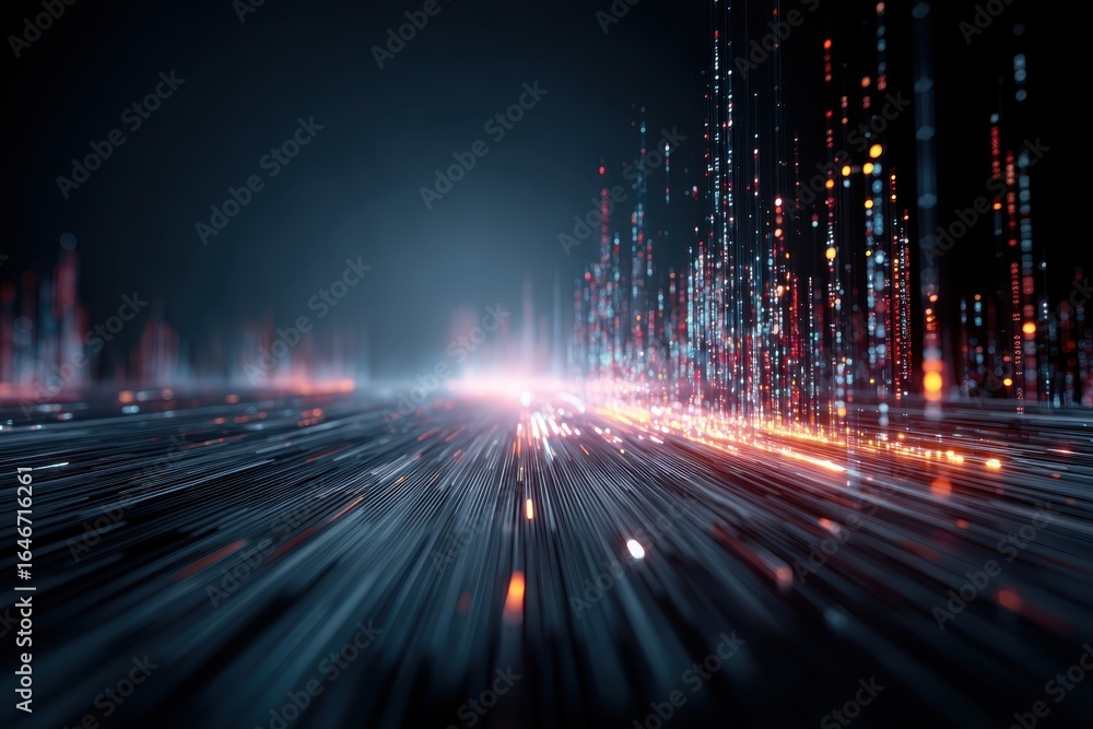 Aufkleber dynamic data visualization digital environment abstract art technology