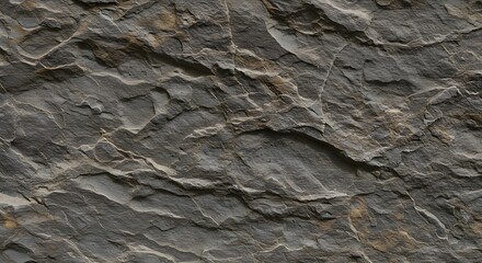 Jagged grey rock texture with layered patterns and small fissures Rough and aged appearance