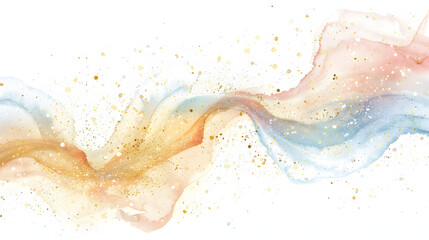 Fototapeta premium watercolor painting of sparkling pixie dust swirling