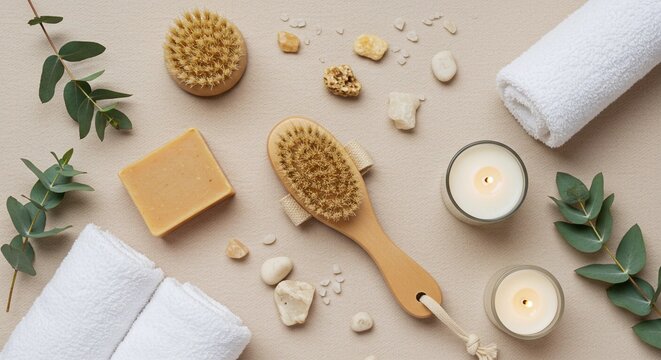Natural Spa Flatley with Handmade Soap and Candles