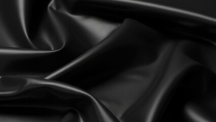 Obraz premium Black Silk Fabric Texture material