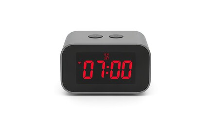 Modern Digital Alarm Clock Displaying 7:00 AM