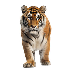 Fototapeta premium A tiger walking towards the camera view