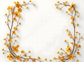 Decorative Gold Ivy Frame for Wedding Invitations