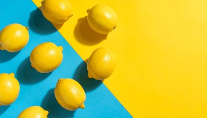 Lemons on a vibrant background