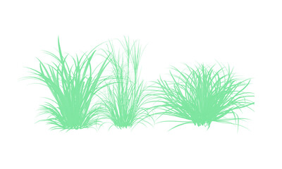 Green grass silhouette illustration on white background. Minimal botanical design perfect for nature, landscape, and decorative projects. Ideal for digital art, patterns, and eco visuals.