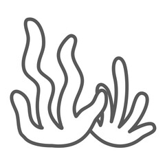 Obraz premium Seaweed icon vector, ocean world