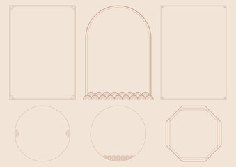 Vector illustration of traditional Korean frame.