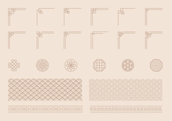 Vector illustration of traditional Korean pattern.