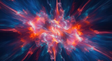 Fiery Abstract Nebula With Swirling Energy space cosmos