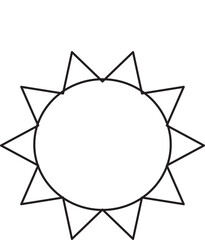 Summer Sun Icon – Bright Sun Vector Illustration for Seasonal Design