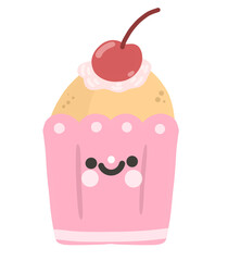 Cute smiley food illustration 