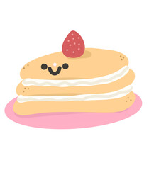 smiley Pancake illustration Icon