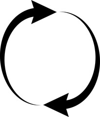 Black Circular Arrow Icon for Refresh, Repeat, Recycle and Loop Actions