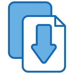 Input Blue White Icon Editable Stroke