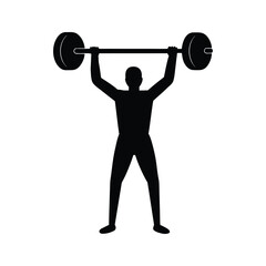 man lifting weights