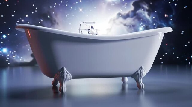 bath in a bathroom