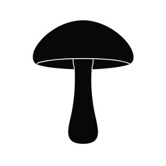 black and white mushroom