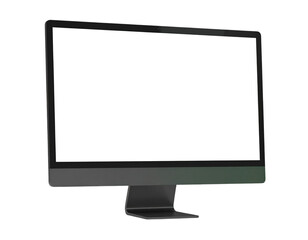 Modern Desktop Computer Monitor Mockup, isolated on a transparent background