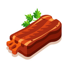 vector illustration of a sausage