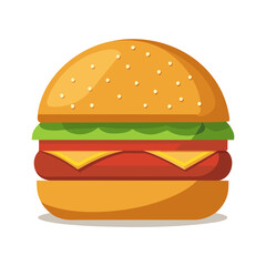 hamburger on white