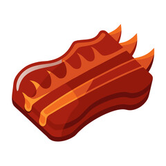 meat on a white background