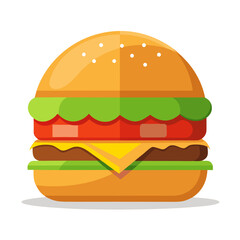 hamburger isolated on white
