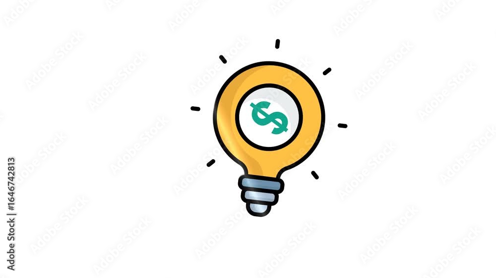 Poster business idea icon animated. animated icon related to motivation. suitable for user interface, provi