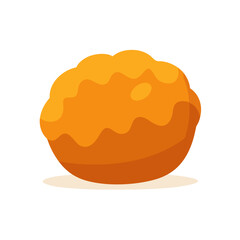 vector illustration of a honey cake