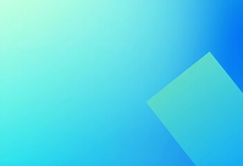 Abstract blue-green gradient background with geometric Memphis-style shapes in matching tones, artwork, contemporary