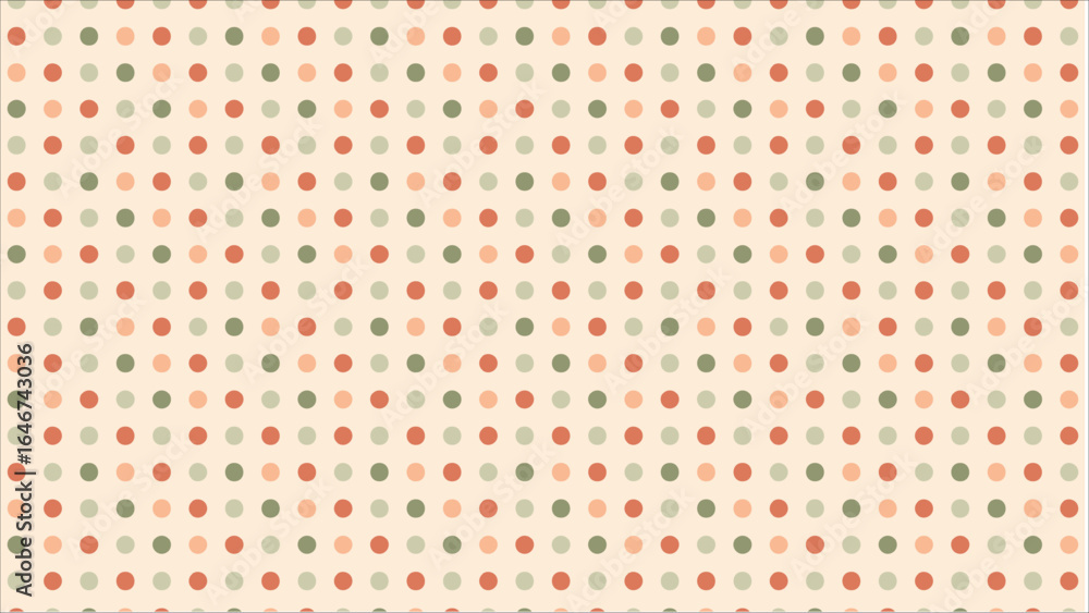Poster a modern and simple geometric background with a polka dot pattern in muted, earthy tones of sage gre