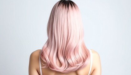 Obraz premium ピンクベージュの美しい髪色、ヘアカラー