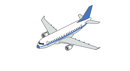 Fototapeta premium Vector Graphic of an Aircraft for Global Shipping