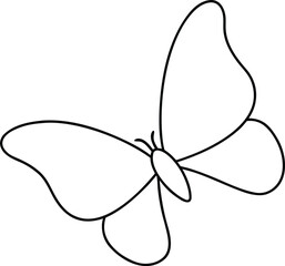 hand drawn vector illustration of a butterfly