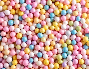 Obraz premium Colorful round sprinkles close up