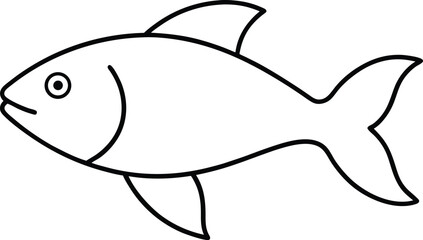 vector illustration of cartoon fish