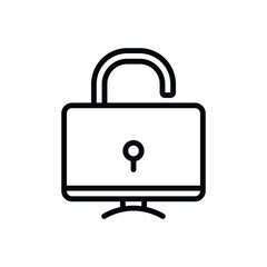 Black line icon for  security