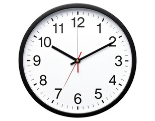 Contemporary Wall Clock with Minimal Design, isolated on a transparent background