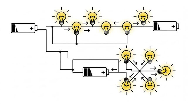 Series and Parallel Electrical Circuit Diagram