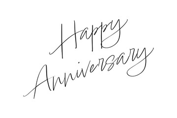 Happy Anniversary - Happy Anniversary words on white background
