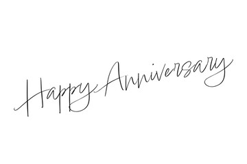 Happy Anniversary - Happy Anniversary words on white background
