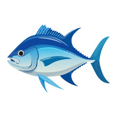 Fototapeta premium A bright blue and white tropical fish with a pointy nose