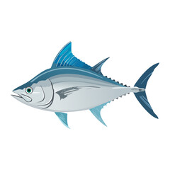 Fototapeta premium A realistic-style shark with a powerful, dynamic pose