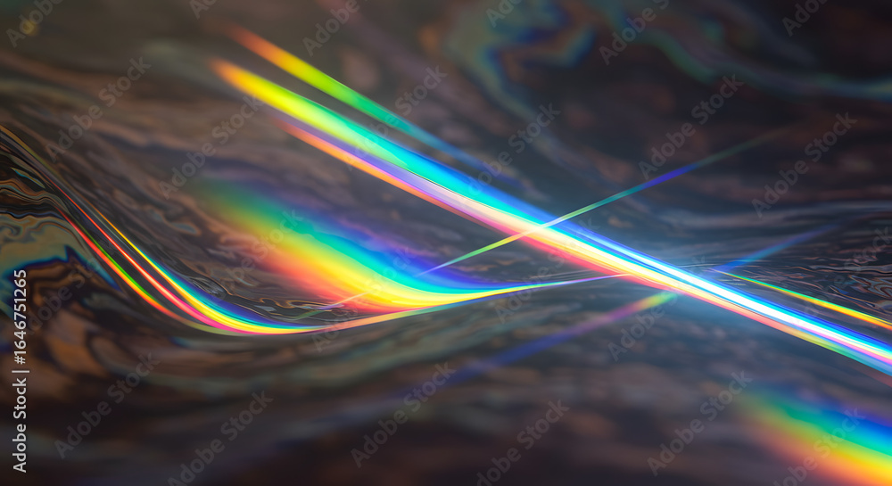 Aufkleber chromatic light display: captivating macro shot reveals intricate patterns and vibrant rainbow hues 