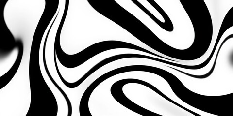 Abstract black and white wavy optical illusion background, modern design element,  monochrome,  dynamic